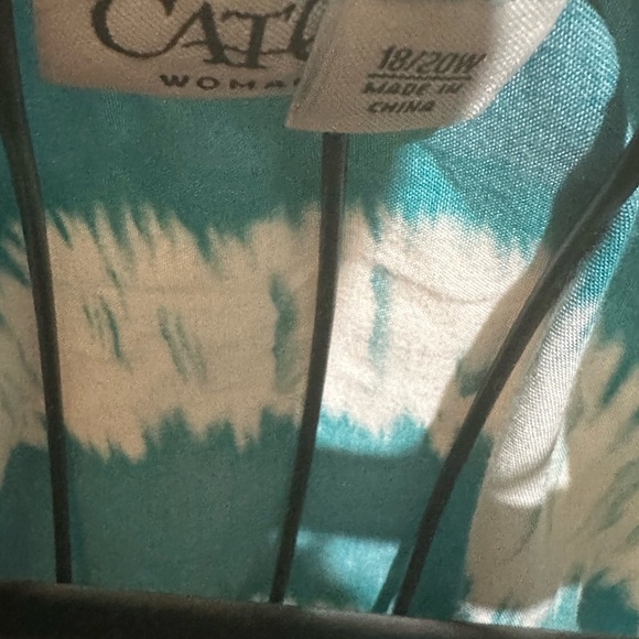 Cato Blue and White Short Sleeve Blouse - Picture 6 of 7